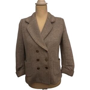 Anthropologie Cartonnier Bound To Me Blazer Jacket, Gray, Wool Blend, Size Small
